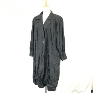 三陽商会☆SANYO/サンヨー☆ナイロン生地/ロングコート【9AR/レディースM/黒/black】撥水/Coats/Jackets/Jumpers◇mBH404