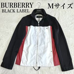 希少カラー バーバリーブラックレーベル ナイロンジャケット ノバチェック ロゴ BURBERRY BLACK LABEL