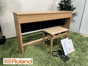 §綺麗【Roland/ローランド 電子ピアノ DP603 Digital Piano 2021年購入 ナチュラルビーチ調仕上げ デジタルピアノ 88鍵盤 椅子付】P06008