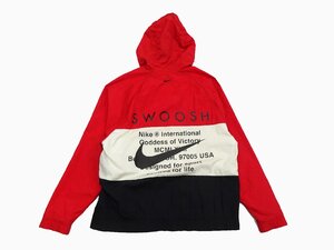 【XL】NIKE SWOOSH HOODY WOVEN JACKET ナイロンジャケット CJ4889 ジップアップ パーカー