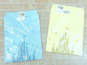 未使用品! 東京ディズニーランド シンデレラ城 XS 半袖Tシャツ/昭和レトロ/当時物 訳あり品あり 2点セット 【8346y1】