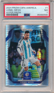 Lionel Messi 2024 Panini Prizm Copa America Hyper Silver Prizm PSA 7 ハイパーシルバープリズム リオネル・メッシ