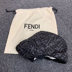 2875 未使用レベル FENDI フェンディ キャップカバー 巾着 保存袋 ズッカ柄 総柄