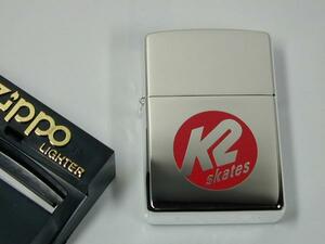 2001年製/絶版Zippo K2・ハイポリッシュ・シルバー・スキー スノーボード（3）新品