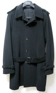 新品Paul Smith最高級アンゴラ&カシミア シングル トレンチ コート L スーツ 黒レザー ジャケット 希少 ダウン 48 ポールスミス 雑誌掲載