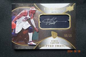 Vince Carter 2007-08 Exquisite Collection Scripted Swatches #05/15