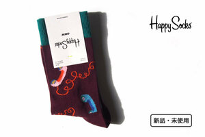 送料無料★新品｜未使用｜ハッピーソックス｜happy socks｜クルー丈電話柄カジュアルソックス｜Telephone｜レディースサイズ