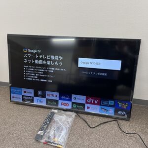 O803-G19-315 ▲【引き取り推奨】グーグルテレビ GOOGLE TV 43P636 4Kスマート液晶テレビ 4Ｋチューナー内蔵 購入時箱付き 通電確認済み