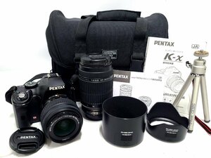 ★通電OK◎ PENTAX K-X SR smc PENTAX-DA L 1:3.5-5.6 18-55mm AL 1:4-5.8 55-300mm ED ペンタックス 一眼レフ デジタルカメラ 8929M8.
