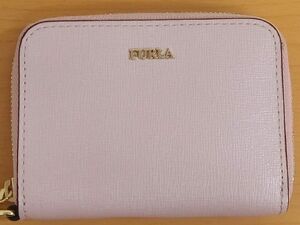 ★C-405★FURLA フルラ 財布 コインケース 小銭入れ ピンク ジップ レザー レディース　中古