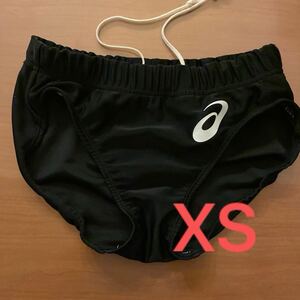 アシックス　女子陸上レーシングパンツ オーダーコンポ（受注生産品）ショーツ ブラック　XSサイズ