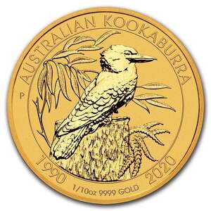 [保証書・カプセル付き] 2020年 (新品) オーストラリア「クッカバラ・ワライカワセミ」純金 1/10オンス 金貨