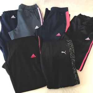 【6点まとめ売り】adidas アディダス PUMA プーマジャージ ボトムス ロング パンツ トレーニングウェア レディース Sサイズ