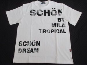 L2439【Mila schon/ミラショーン】半袖Tシャツ/50/メンズ/白・ホワイト系/未着用