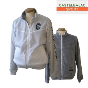 【秋冬SALE】カステルバジャック スポーツ/CASTELBAJAC 秋冬物 リバーシブルブルゾン 115-白系 48/Lサイズ