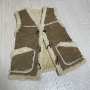 ニュージーランド製Homestead Sheepskin ProductsリバーシブルムートンベストCHRISTCHURCH羊革シープスキン羊毛NEW ZEALAND サイズM