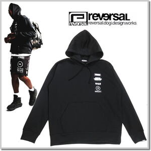 リバーサル reversal MULTI LOGO BACK FLEECE HOODIE rv22aw204-BLACK-XL スウェット パーカー プルオーバー