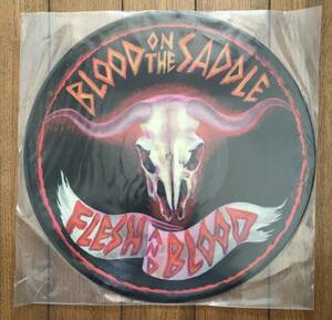 LP ドイツ盤 ピクチャー盤 BLOOD ON THE SADDLE / FLESH AND BLOOD Dollar045