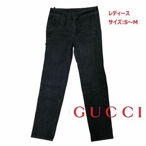 ★ 美品 ★ GUCCI グッチ レディース ブラック デニム スキニー ジーンズ イタリア製 サイズ42 デニムパンツ ブラックジーンズ