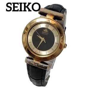 【即決 稼働 良品】1103-4 綺麗 SEIKO セイコー メンズ 腕時計 稼働 金ゴールド色 7N01 6co0