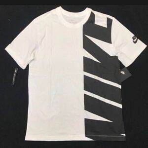 NIKE ハイブリッド BIG ロゴ プリント S/S Tシャツ 半袖 BV9485-100 白黒 2XL