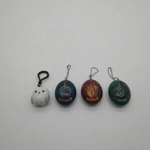 Lot of 4 Harry Potter Keychains Owl & Squishy Slytheryn Gryffindor Ravenclaw 海外 即決