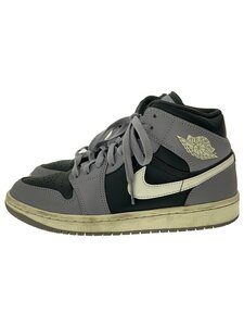 NIKE◆AIR JORDAN 1 MID_エア ジョーダン 1 ミッド/24.5cm/GRY