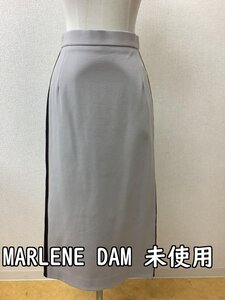 MARLENE DAM マーレンダム 定価35000円 タグ付き未使用 グレーカットソー生地スカート ウエストゴム入り サイズ42