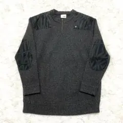 美品✨ swagger ウールニット　ハーフジップ　エルボーパッチ XL