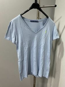 ラルフローレン Ralph Lauren半袖カットソーTシャツトップス水色M