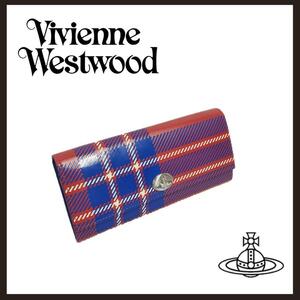 ○★新品 未使用 vivienne westwood タータンチェック 折長財布○●