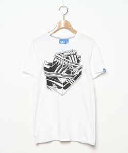 ☆adidas アディダス スニーカー プリント ロゴ デザイン Tシャツ 半袖/メンズ/M☆限定完売モデル