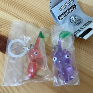 未使用 送料120円 2個セット ピクミン ガチャ めじるしアクセサリー 任天堂 赤 紫 フィギュア チャーム PIKMIN　2