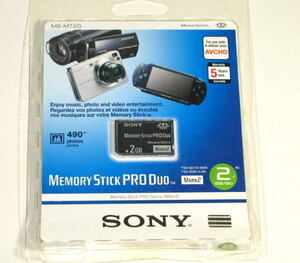 ソニー　　SONY　2GB　メモリースティック PRO Duo　( MS-MT2G )　　海外向けパッケージ品　　未使用