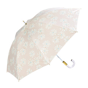 ☆ マーガレットベージュ ☆ LONG PARASOL 遮光 遮熱 50cm 晴雨兼用傘 niftycolors 日傘 ニフティカラーズ 長傘 晴雨兼用 傘