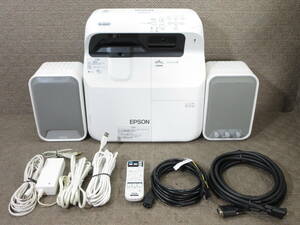 【ランプ使用 131時間】EPSON / 3500lm 超短焦点プロジェクター EB-685WT / HDMI / スピーカーセット ELPSP02 / No.V890