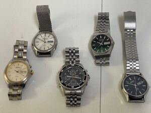 0112h SEIKO 腕時計 まとめて 5台 セイコー 0843-8050-G 7T42-6A50 7123-7070 5M43-0E20 6106-7480 クオーツ