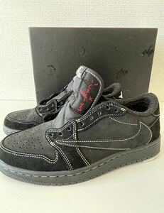 [超美品]NIKE×Travis Scott/ナイキ×トラヴィス スコット AIR JORDAN 1 LOW OG SP BLACK PHANTOM/エアジョーダン1 25cm