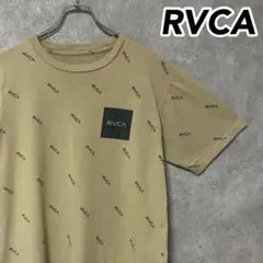 【人気デザイン】RVCA ルーカ 総柄 ロゴ 半袖 Tシャツ ボックスロゴ