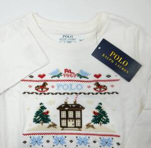 POLO RALPH LAUREN ラルフローレン カットソー サイズ６（120cm） 可愛いクリスマス絵柄