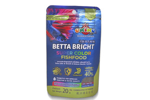 発色に特化したベタ専用飼料　BETTA BRIGHT okiko 20g スーパーブライト