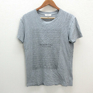 y■ビームス/B:MING BEAMS プリントTシャツ■灰【 メンズM 】MENS/38【中古】