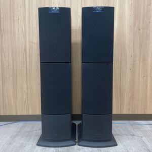 【Dr】 KEF Q50 トールボーイスピーカー 3ウェイ 音出し確認済み 土台ヒビ割れあり 傷や汚れ多数 使用感強め 2761-124