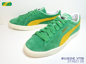 ■PUMA■　スウェード VTG(28cm)　■GRN x YLW■374921 09