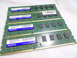 美品 ADATA デスクトップPC用 メモリー DDR3-1600 PC3-12800 PC3L-12800 1枚4GB×4枚組 合計16GB 動作検証済 1週間保証