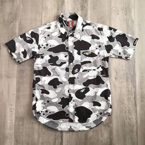 ★初期★ STA camo 半袖シャツ Sサイズ a bathing ape star BAPE STA エイプ ベイプ アベイシングエイプ スター NIGO 迷彩 y538