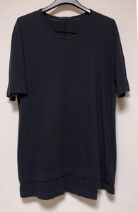 The Viridi-anne ザ ヴィリジアン 18SS 40/-天竺裾レイヤード風カットソー 　VI-2896-01 黒 Tシャツ　ブラック　コットン　定番