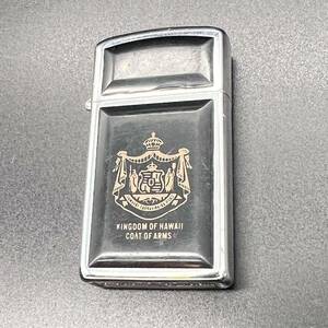 火花確認済 ZIPPO ジッポー スリムタイプ KINGDOM OF HAWAII COAT OF ARMS 喫煙具 オイルライター b3-33