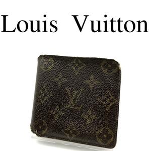 Louis Vuitton ルイヴィトン 折り財布 LVロゴ PVC 総柄