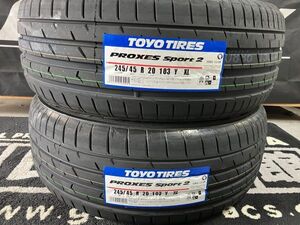 ◆在庫あり! 即納 2本Set 245/45R20 245/45-20 TOYOプロクセススポーツ2 タイヤ交換 レクサスLC LS BMW X3 X4 ボルボ ジャガー ポルシェ